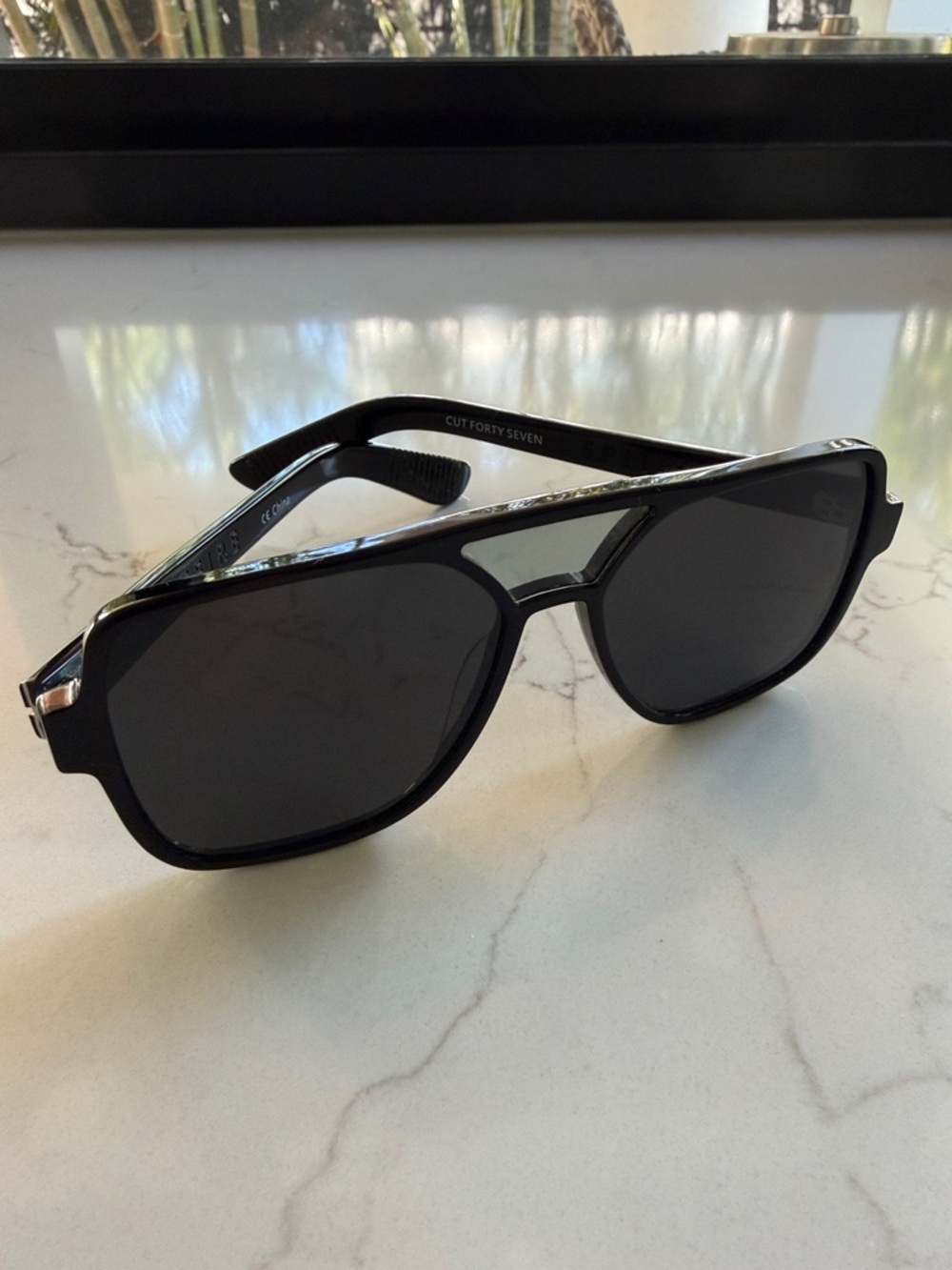 Spitfire Black Men's Aviator-Style Sunglasses